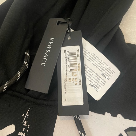 Versace Mens Graphic Print Cotton Hoodie Sz XL - Picture 9 of 11